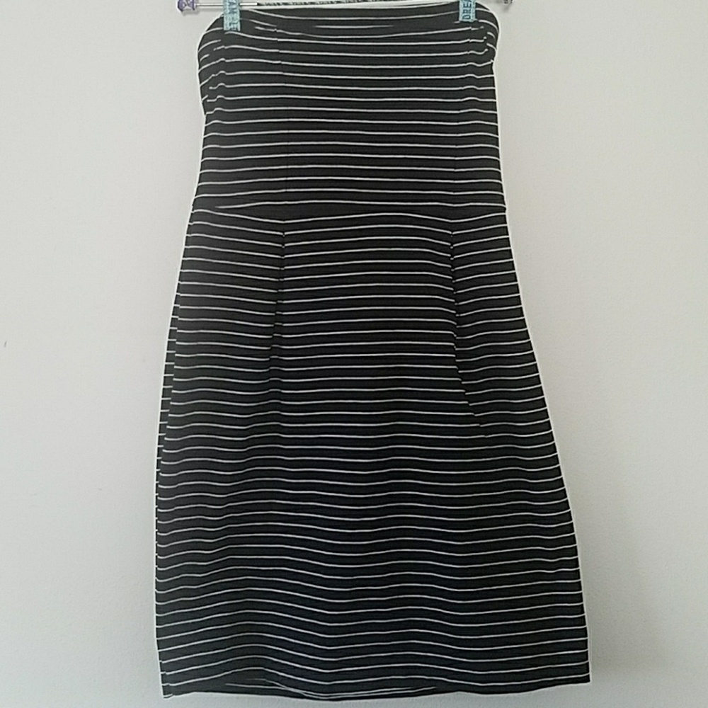 Old Navy Blk/White Stripe Tube Top Mini Dress SP